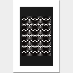 Graphic retro pattern, waves Posters and Art